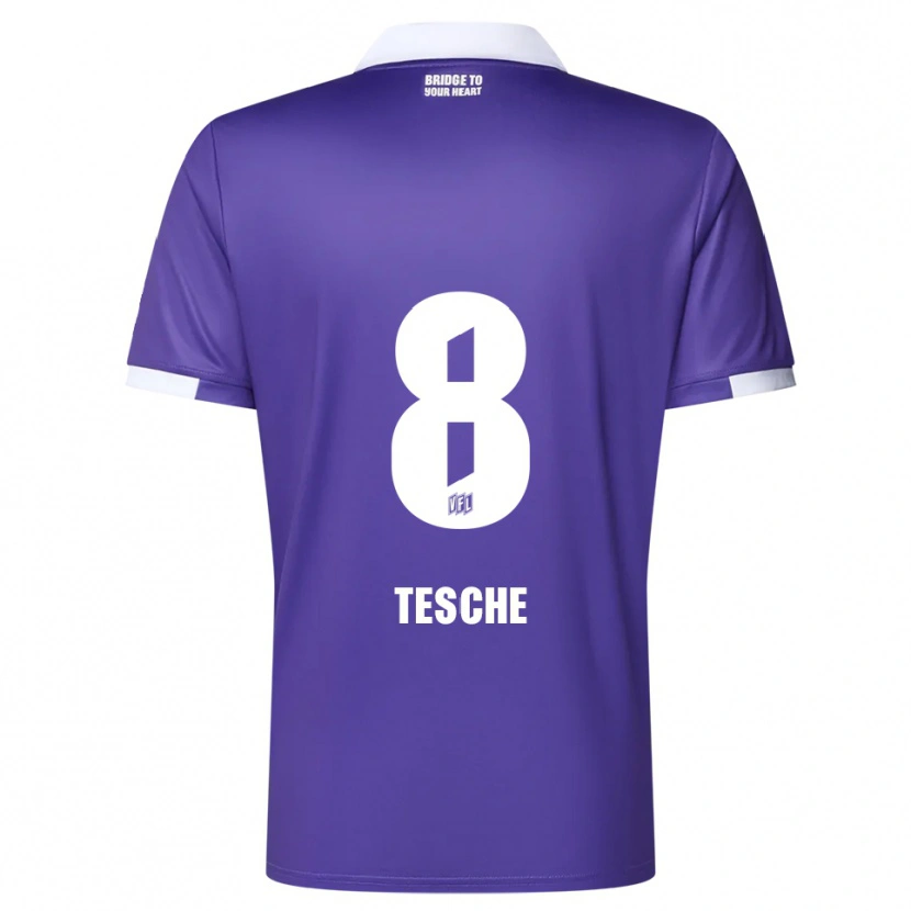 Danxen Criança Camisola Robert Tesche #8 Roxo Branco Principal 2025/26 Camisa