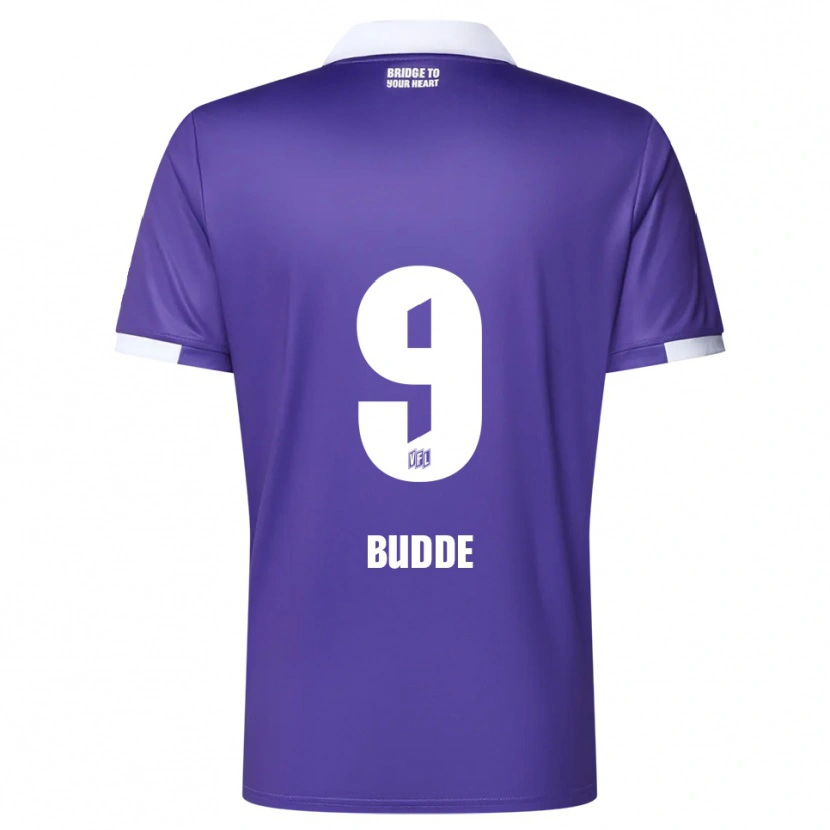 Danxen Criança Camisola Rico Budde #9 Roxo Branco Principal 2025/26 Camisa