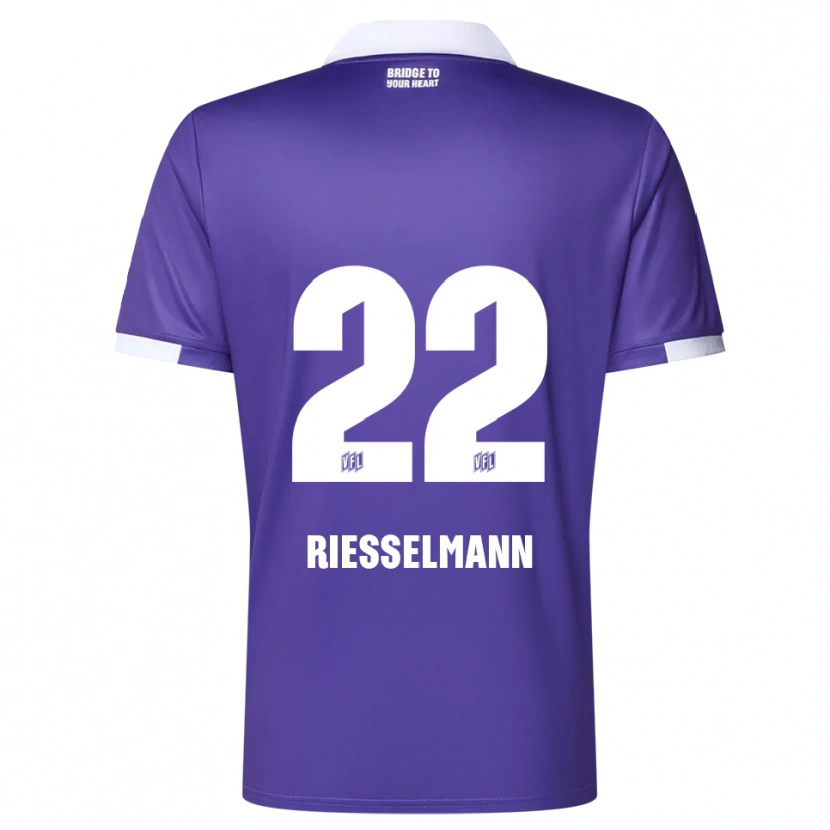 Danxen Criança Camisola Bernd Riesselmann #22 Roxo Branco Principal 2025/26 Camisa