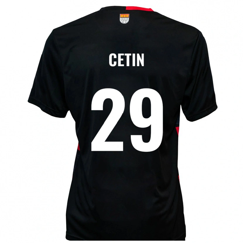 Danxen Criança Camisola Erkan Cetin #29 Preto Vermelho Principal 2025/26 Camisa