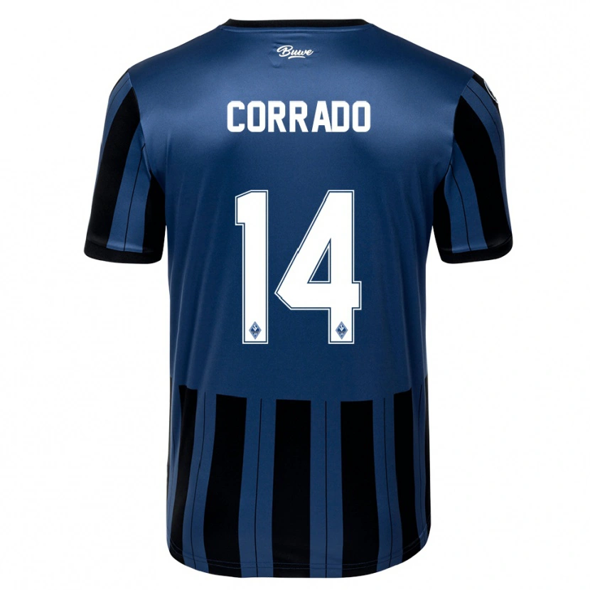 Danxen Criança Camisola Tiziano Corrado #14 Azul Cinzento Preto Principal 2025/26 Camisa