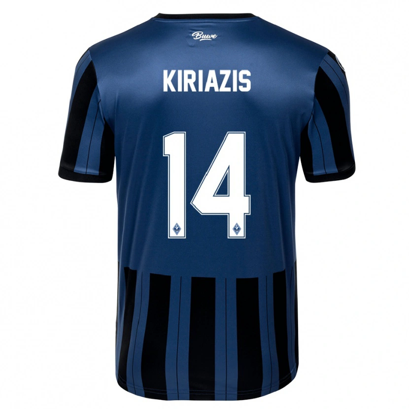 Danxen Criança Camisola Pavlos Kiriazis #14 Azul Cinzento Preto Principal 2025/26 Camisa