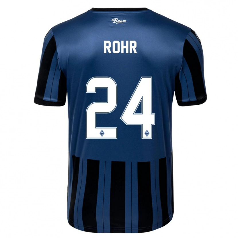 Danxen Criança Camisola Elijah Rohr #24 Azul Cinzento Preto Principal 2025/26 Camisa
