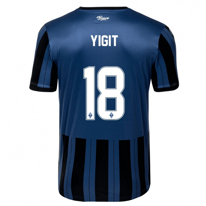 Danxen Criança Camisola Seyhan Yigit #18 Azul Cinzento Preto Principal 2025/26 Camisa