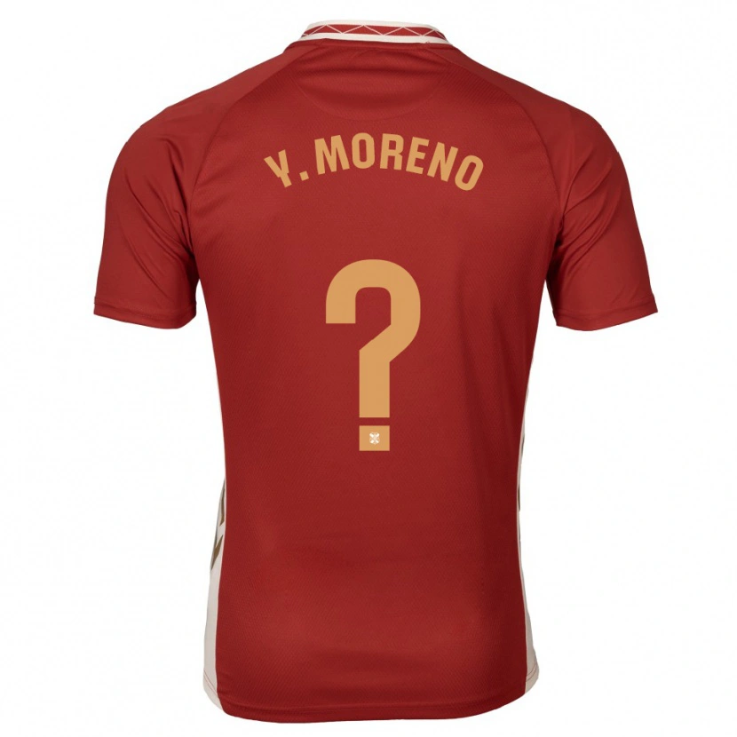 Danxen Criança Camisola Yerliane Moreno #0 Borgonha Dourado Alternativa 2025/26 Camisa