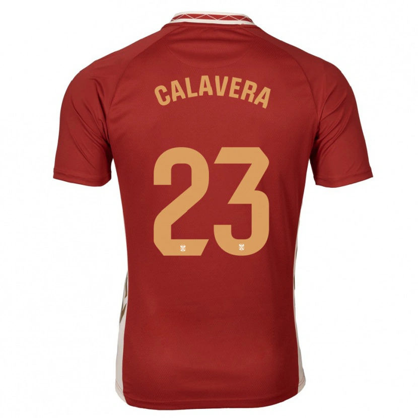 Danxen Criança Camisola Josep Calavera #23 Borgonha Dourado Alternativa 2025/26 Camisa