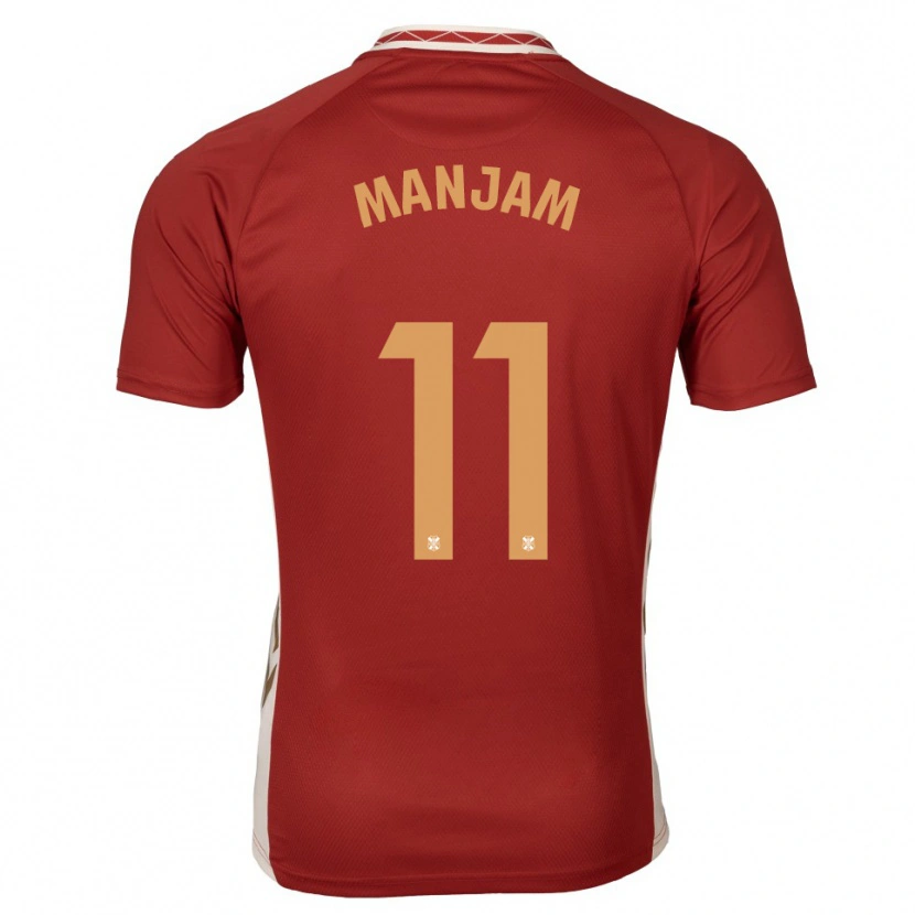Danxen Criança Camisola Alassan Manjam #11 Borgonha Dourado Alternativa 2025/26 Camisa
