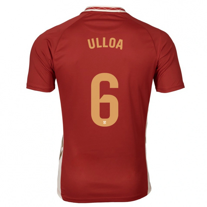 Danxen Criança Camisola Alberto Ulloa #6 Borgonha Dourado Alternativa 2025/26 Camisa