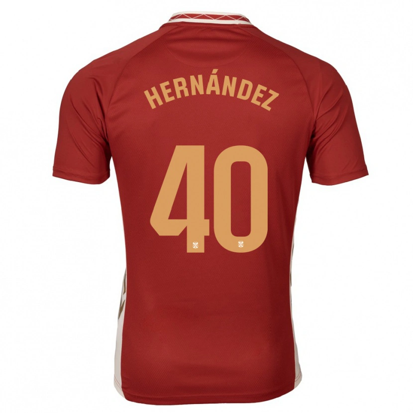 Danxen Criança Camisola Christian Hernández #40 Borgonha Dourado Alternativa 2025/26 Camisa