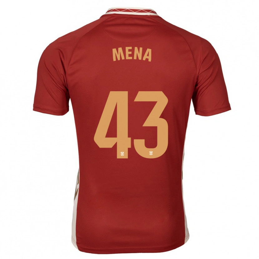 Danxen Criança Camisola Denilson Mena #43 Borgonha Dourado Alternativa 2025/26 Camisa