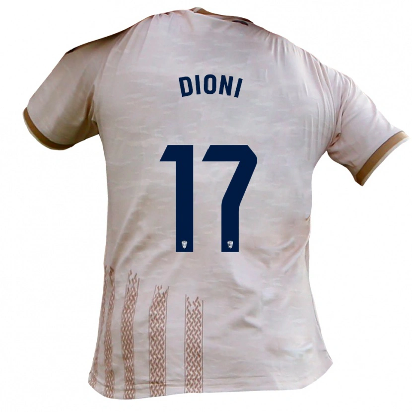 Danxen Criança Camisola Dioni #17 Branco Sujo Castanho Alternativa 2025/26 Camisa