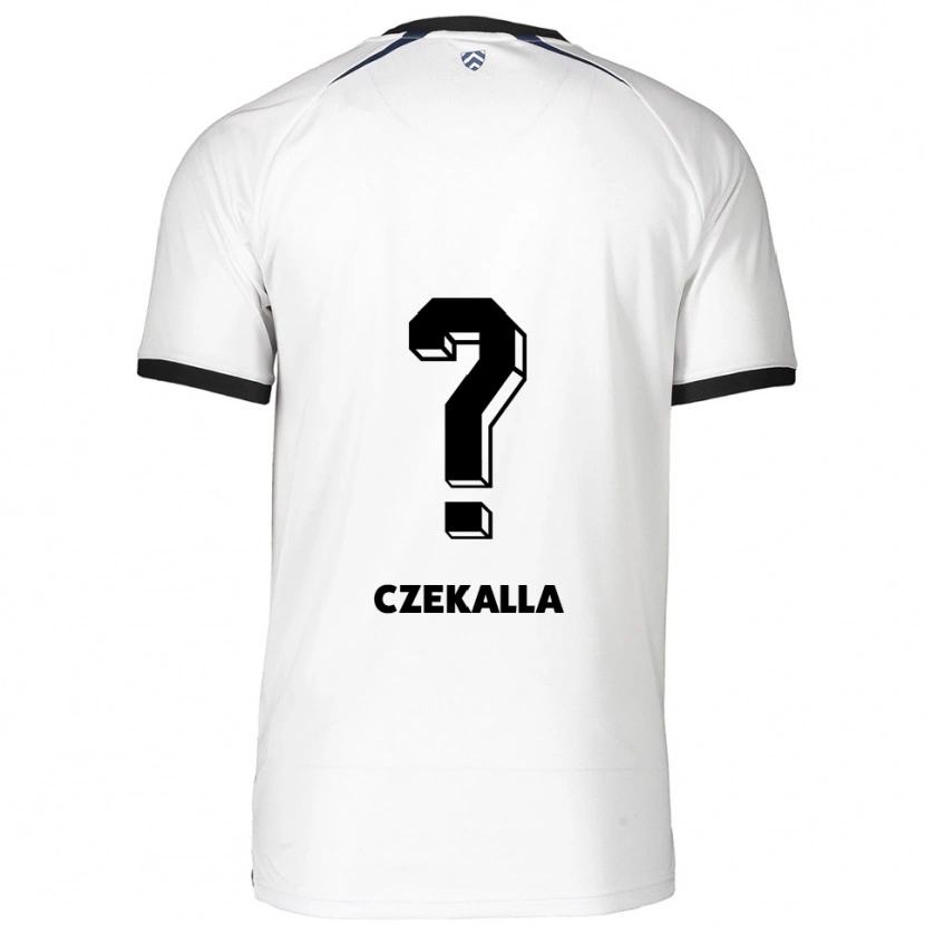 Danxen Criança Camisola Till-Simon Czekalla #0 Branco Preto Alternativa 2025/26 Camisa