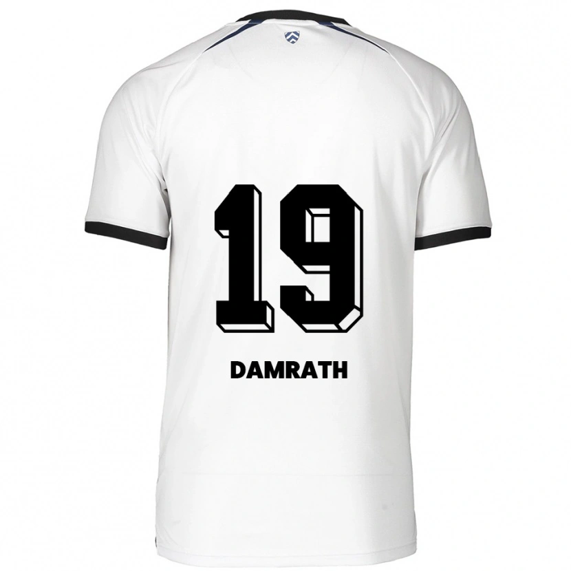 Danxen Criança Camisola Tom Damrath #19 Branco Preto Alternativa 2025/26 Camisa
