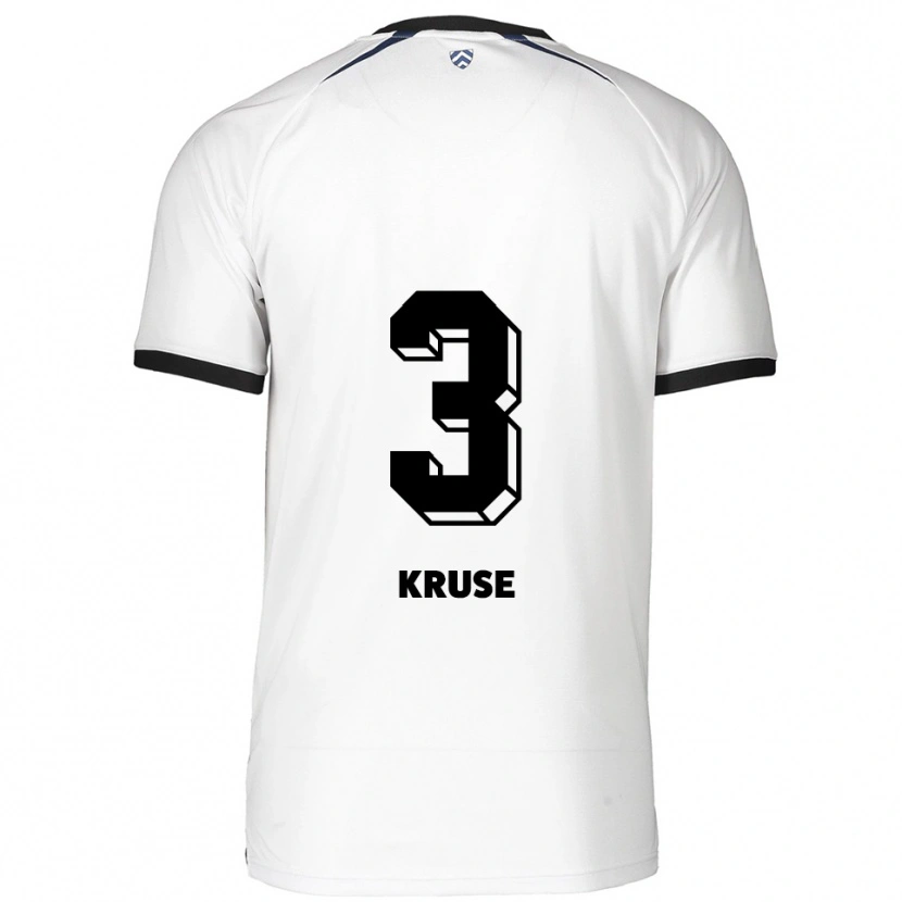Danxen Criança Camisola Konrad Kruse #3 Branco Preto Alternativa 2025/26 Camisa