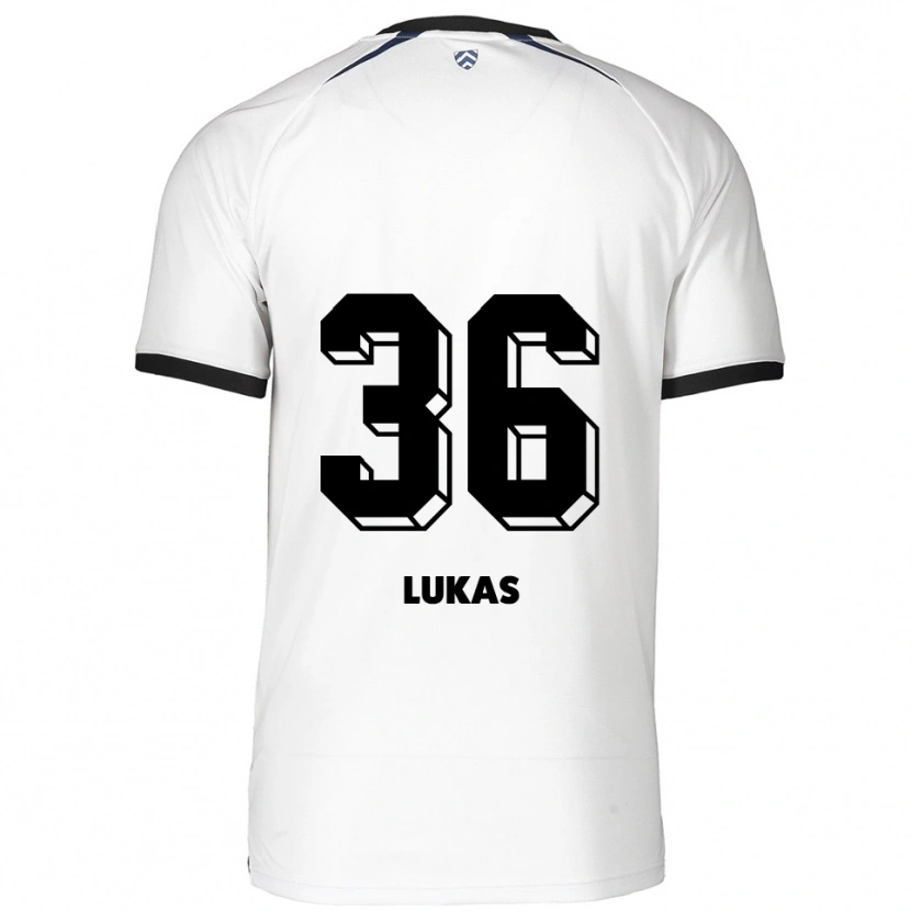 Danxen Criança Camisola Justin Lukas #36 Branco Preto Alternativa 2025/26 Camisa
