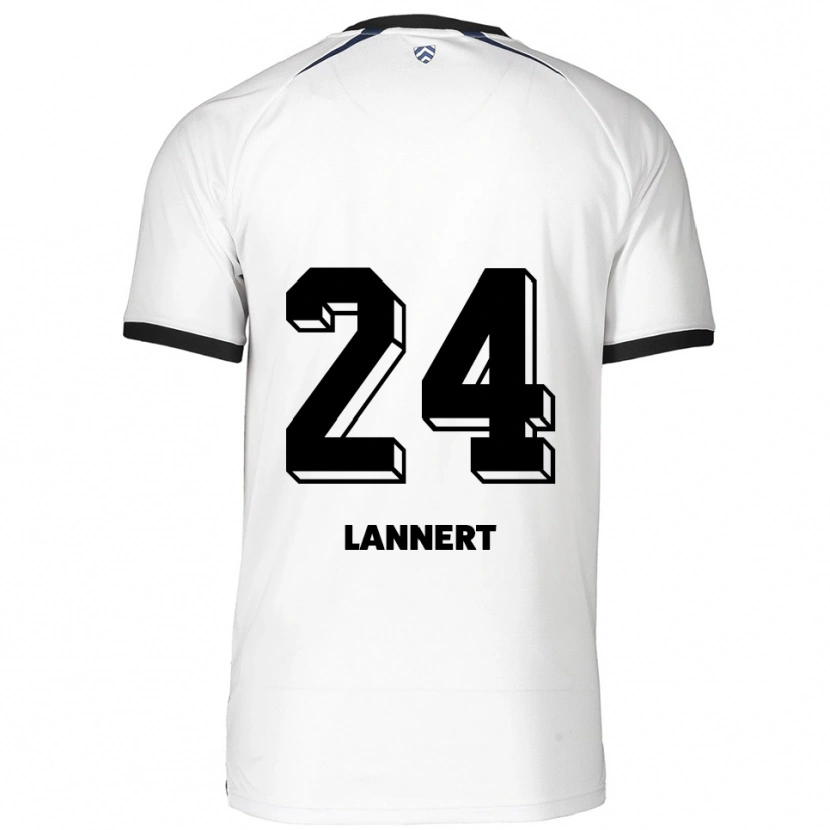 Danxen Criança Camisola Christopher Lannert #24 Branco Preto Alternativa 2025/26 Camisa