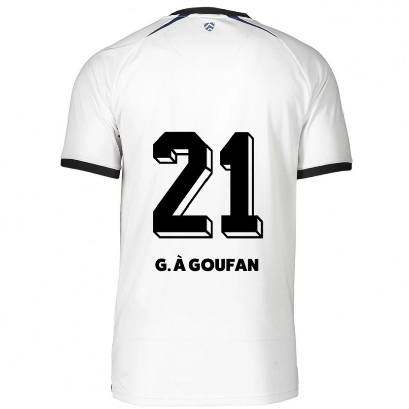 Danxen Criança Camisola Marc Gouiffe À Goufan #21 Branco Preto Alternativa 2025/26 Camisa
