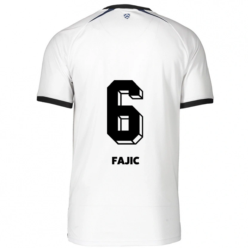 Danxen Criança Camisola Suat Fajic #6 Branco Preto Alternativa 2025/26 Camisa