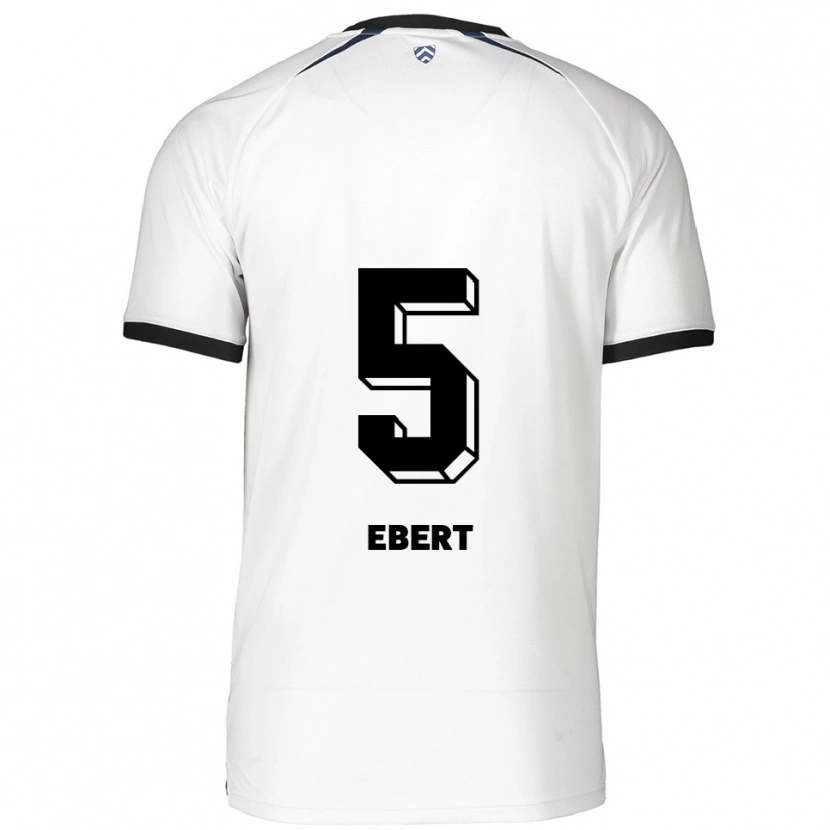 Danxen Criança Camisola Phine Ebert #5 Branco Preto Alternativa 2025/26 Camisa