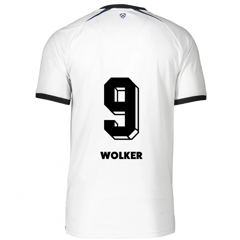 Danxen Criança Camisola Samuel Wolker #9 Branco Preto Alternativa 2025/26 Camisa