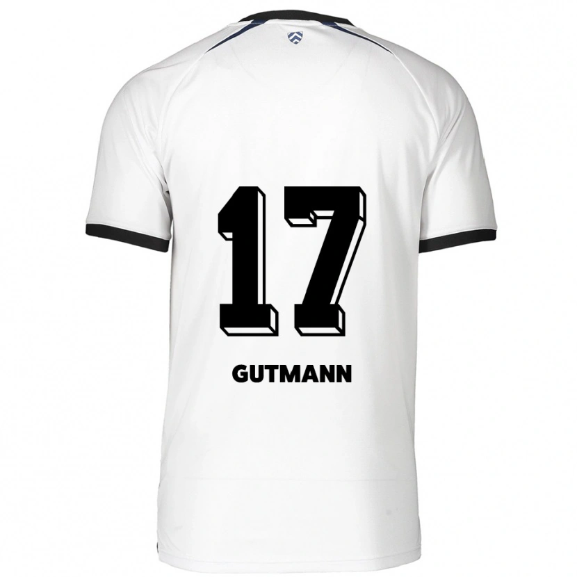 Danxen Criança Camisola Glenn Gutmann #17 Branco Preto Alternativa 2025/26 Camisa