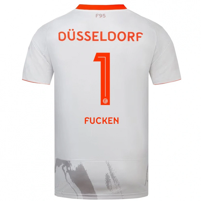 Danxen Criança Camisola Kilian Fucken #1 Branco Laranja Alternativa 2025/26 Camisa