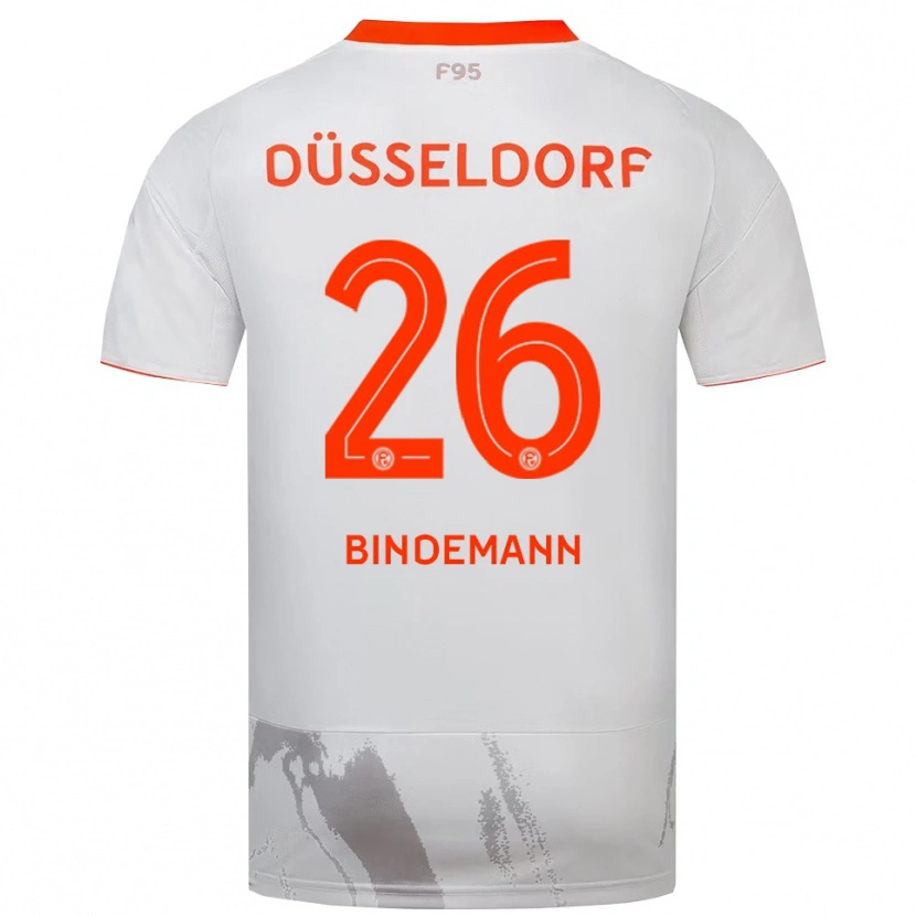 Danxen Criança Camisola Deniz Bindemann #26 Branco Laranja Alternativa 2025/26 Camisa