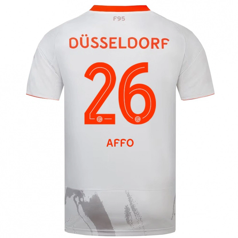 Danxen Criança Camisola Samir Affo #26 Branco Laranja Alternativa 2025/26 Camisa