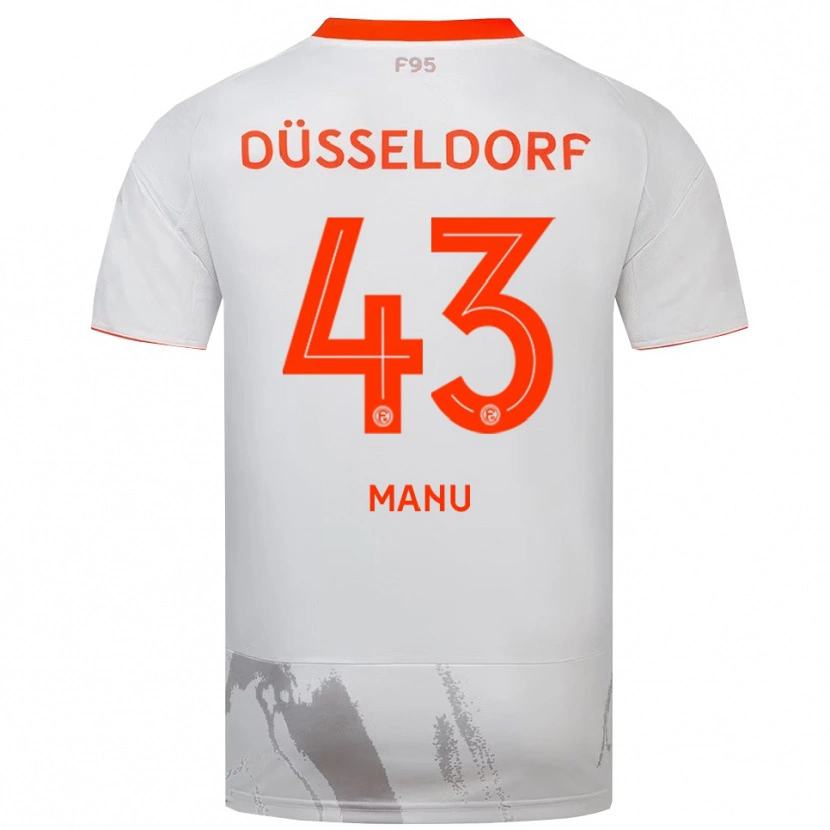 Danxen Criança Camisola King Manu #43 Branco Laranja Alternativa 2025/26 Camisa