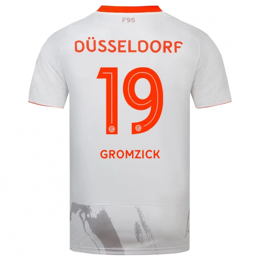 Danxen Criança Camisola Finn Gromzick #19 Branco Laranja Alternativa 2025/26 Camisa