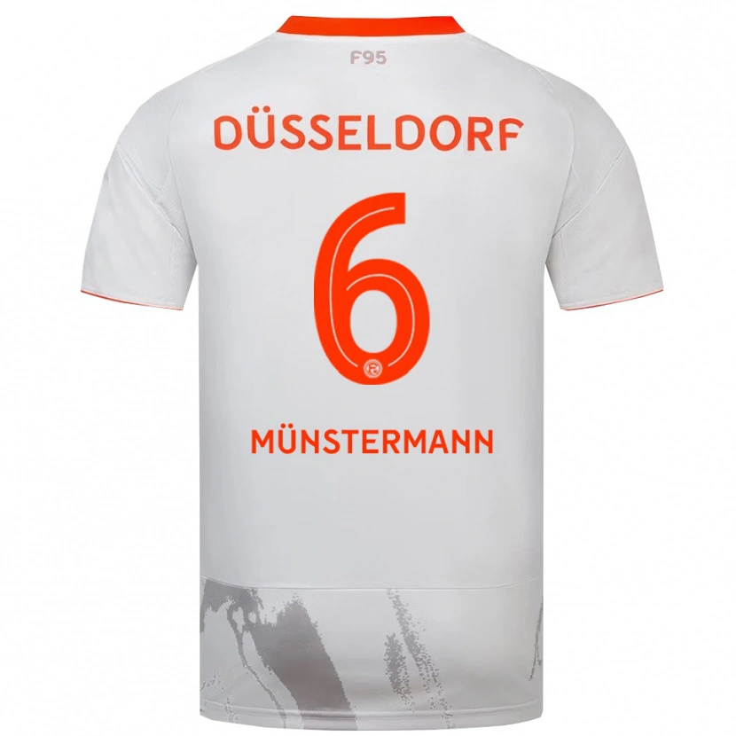 Danxen Criança Camisola Paul Münstermann #6 Branco Laranja Alternativa 2025/26 Camisa