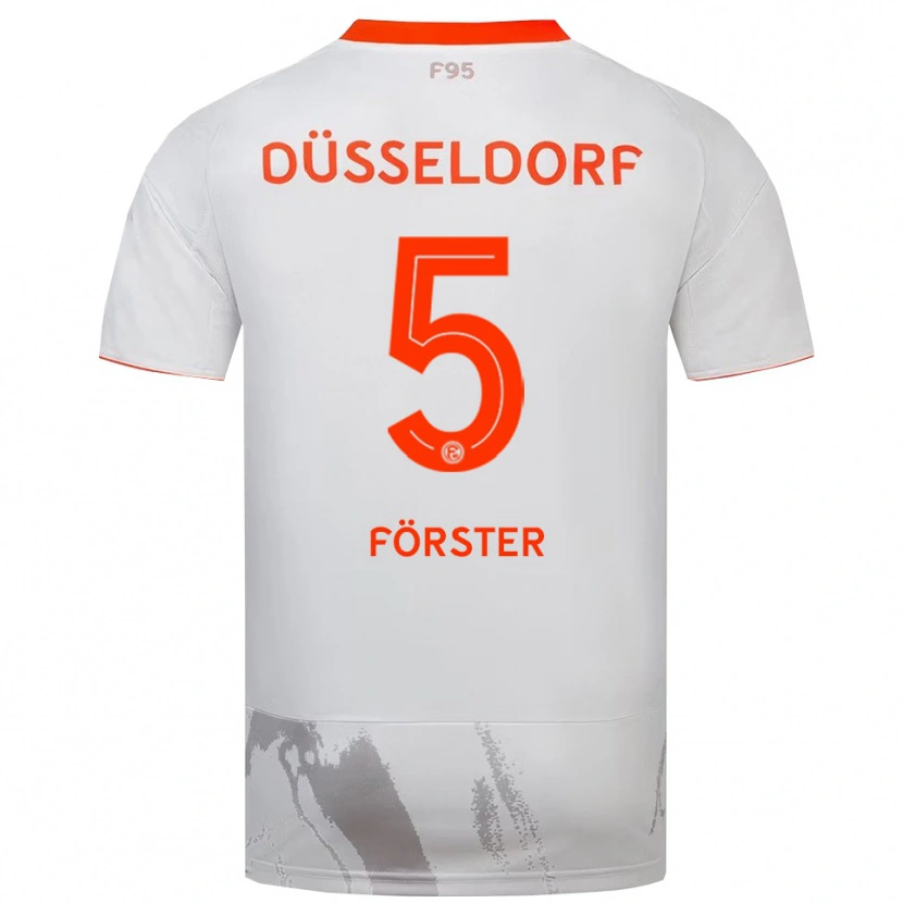 Danxen Criança Camisola Noah Förster #5 Branco Laranja Alternativa 2025/26 Camisa