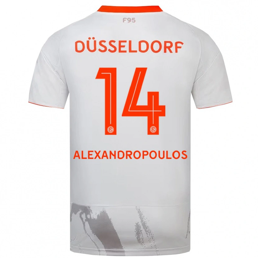 Danxen Criança Camisola Sotiris Alexandropoulos #14 Branco Laranja Alternativa 2025/26 Camisa