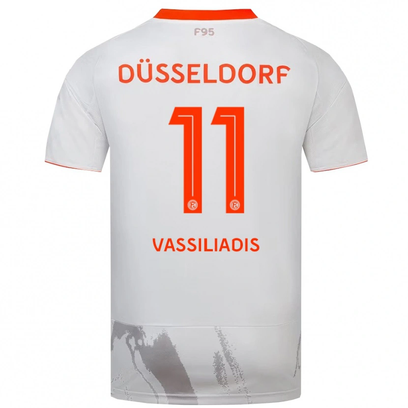 Danxen Criança Camisola Leonidas Vassiliadis #11 Branco Laranja Alternativa 2025/26 Camisa