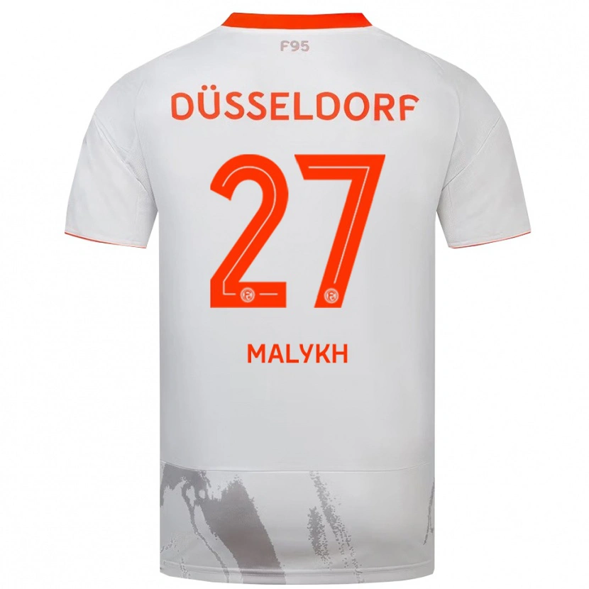 Danxen Criança Camisola Tymofiy Malykh #27 Branco Laranja Alternativa 2025/26 Camisa