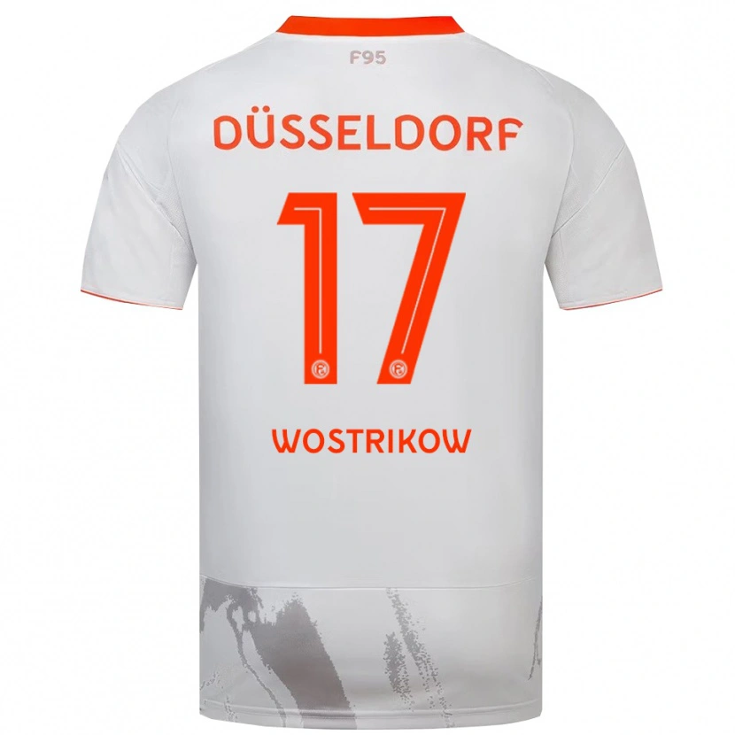 Danxen Criança Camisola Danil Wostrikow #17 Branco Laranja Alternativa 2025/26 Camisa