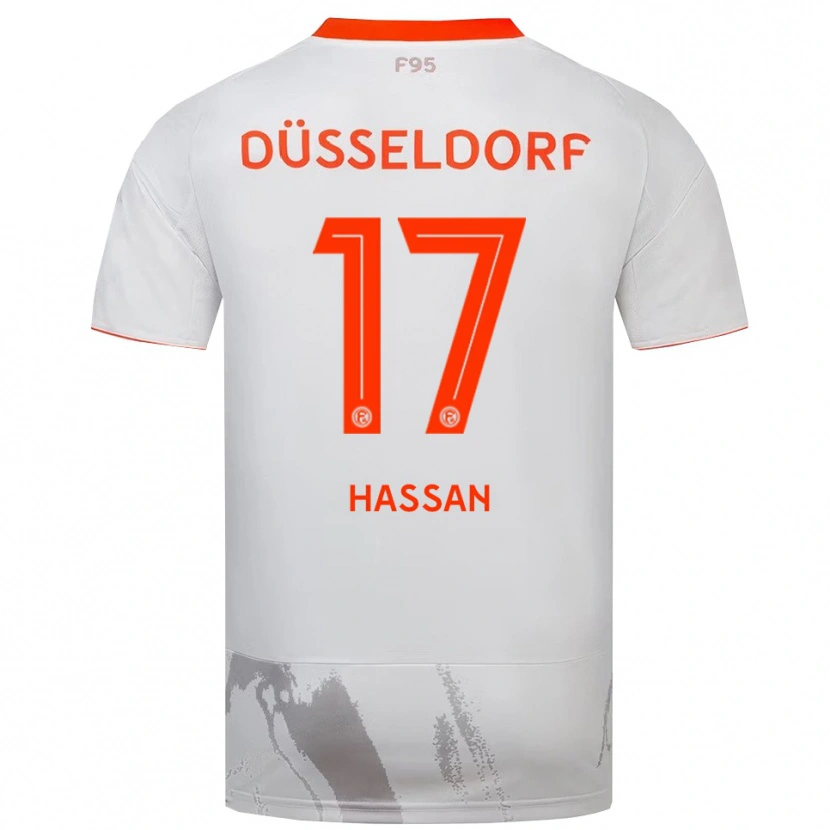 Danxen Criança Camisola Ahmad Hassan #17 Branco Laranja Alternativa 2025/26 Camisa