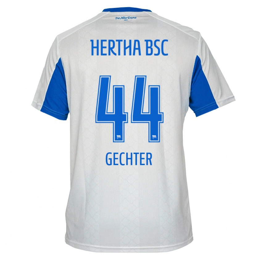 Danxen Criança Camisola Linus Gechter #44 Branco Azul Alternativa 2025/26 Camisa