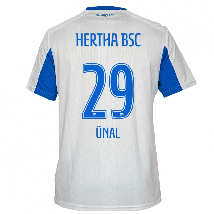 Danxen Criança Camisola Yunus Ünal #29 Branco Azul Alternativa 2025/26 Camisa
