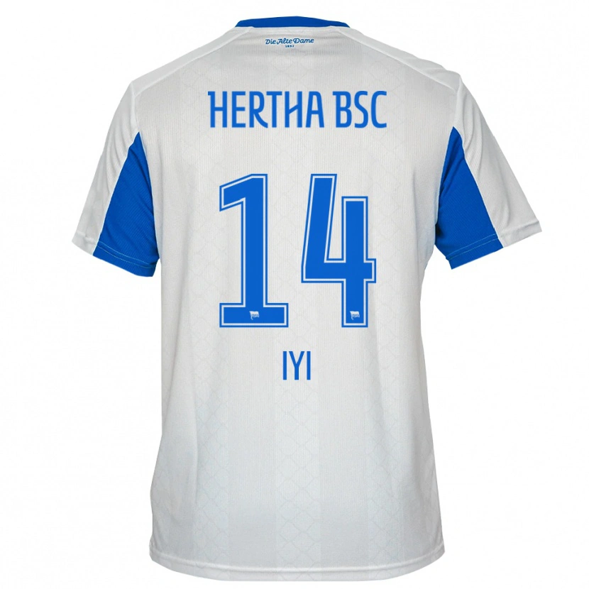 Danxen Criança Camisola Aisosa Iyi #14 Branco Azul Alternativa 2025/26 Camisa