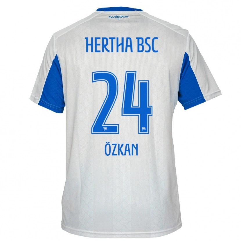 Danxen Criança Camisola Muhammed Özkan #24 Branco Azul Alternativa 2025/26 Camisa