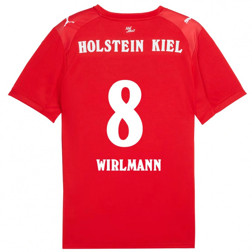 Danxen Criança Camisola Finn Wirlmann #8 Vermelho Azul Alternativa 2025/26 Camisa