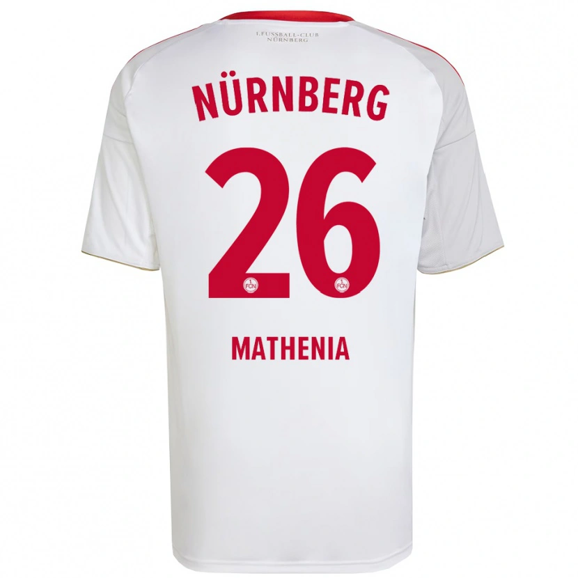 Danxen Criança Camisola Christian Mathenia #26 Branco Vermelho Alternativa 2025/26 Camisa
