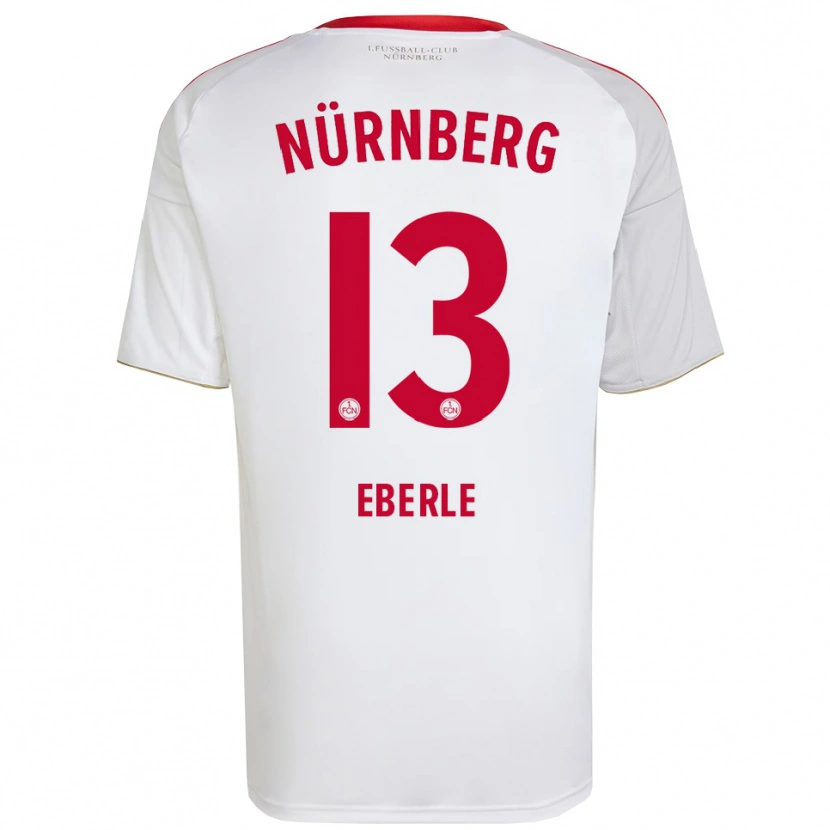 Danxen Criança Camisola Leo Eberle #13 Branco Vermelho Alternativa 2025/26 Camisa