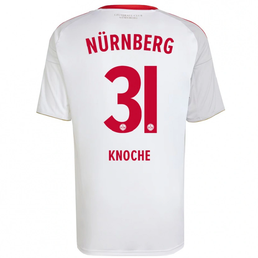 Danxen Criança Camisola Robin Knoche #31 Branco Vermelho Alternativa 2025/26 Camisa