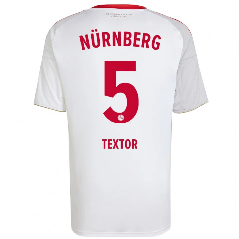 Danxen Criança Camisola Uche Textor #5 Branco Vermelho Alternativa 2025/26 Camisa