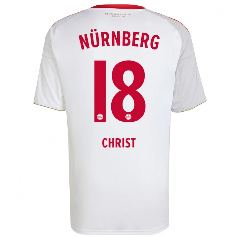 Danxen Criança Camisola Maurice Christ #18 Branco Vermelho Alternativa 2025/26 Camisa