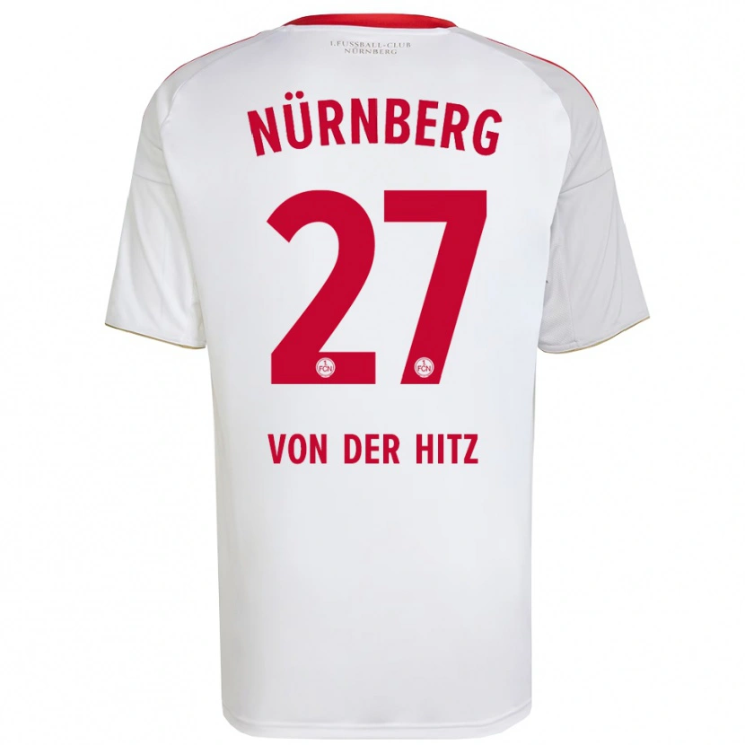 Danxen Criança Camisola Justin Von Der Hitz #27 Branco Vermelho Alternativa 2025/26 Camisa