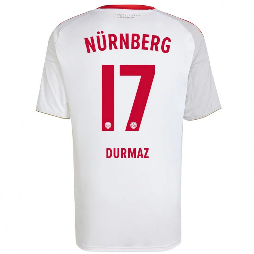 Danxen Criança Camisola Enes Durmaz #17 Branco Vermelho Alternativa 2025/26 Camisa