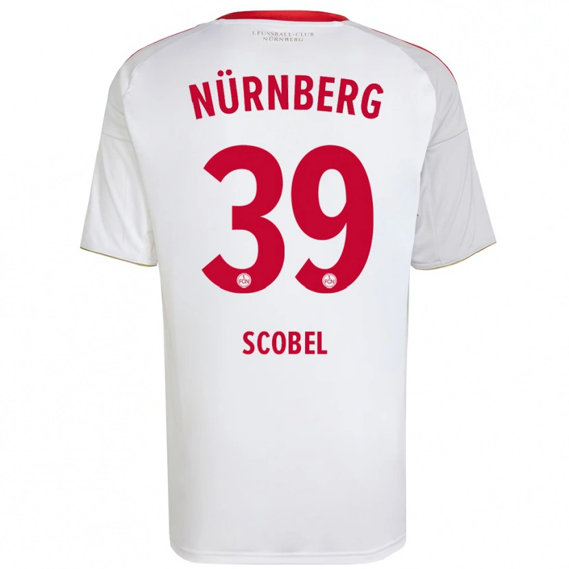 Danxen Criança Camisola Piet Scobel #39 Branco Vermelho Alternativa 2025/26 Camisa